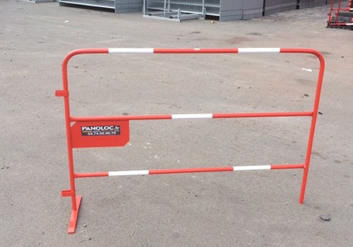 Barrière TP rouge et blanche - Panoloc, Location barrière chantier clôture
