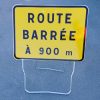 Route barrée à disque KC1-RB Panneau signalisation temporaire Pano