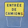 Entree camion Panneau de chantier signalisation temporaire