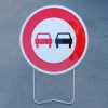 Interdiction de dépasser BK3 Panneau de signalisation temporaire Panoloc